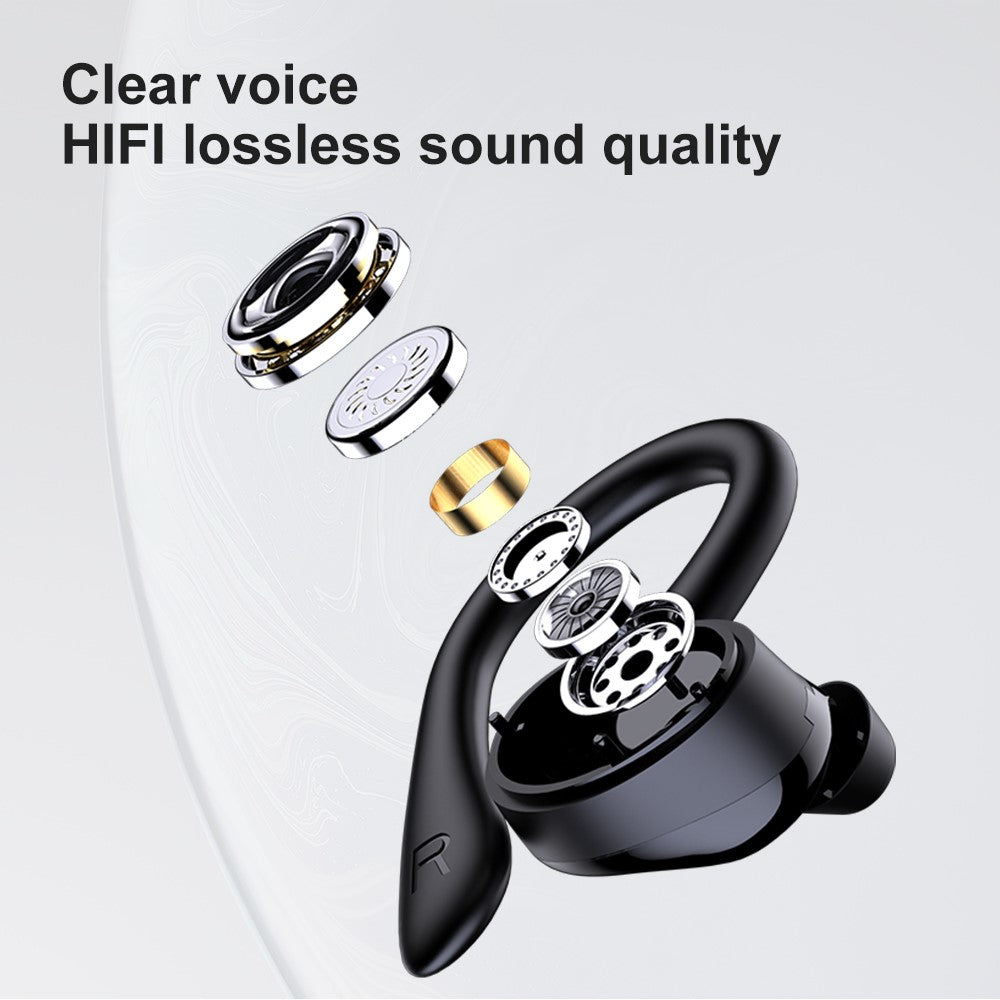 Q25 TWS Earbuds In-ear Wireless Headset Bluetooth-compatible 5.1 Earphone Waterproof Noise Reduction Design Sports Earhook Headphone