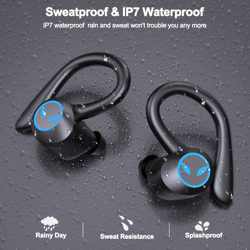 Q25 TWS Earbuds In-ear Wireless Headset Bluetooth-compatible 5.1 Earphone Waterproof Noise Reduction Design Sports Earhook Headphone