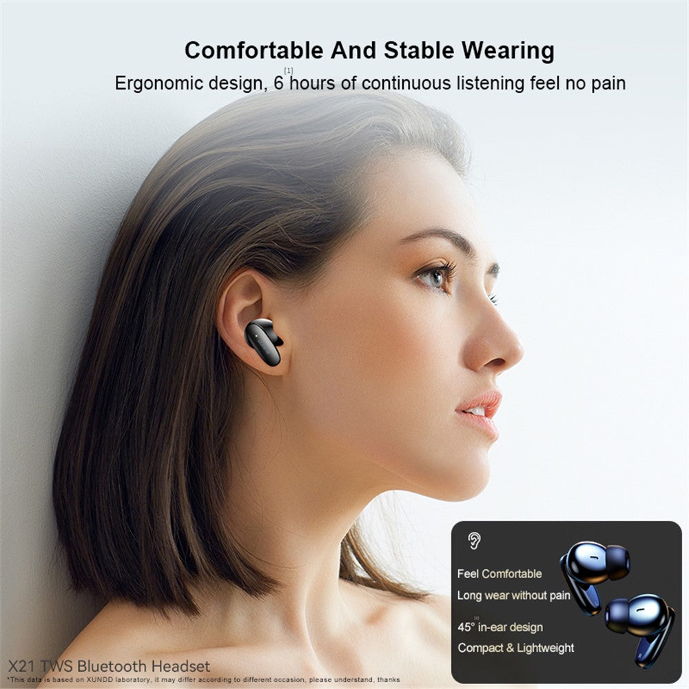 XUNDD X21 TWS Headphones V5.3 Bluetooth-compatible Earphones ENC Noise Reduction Wireless Earbuds