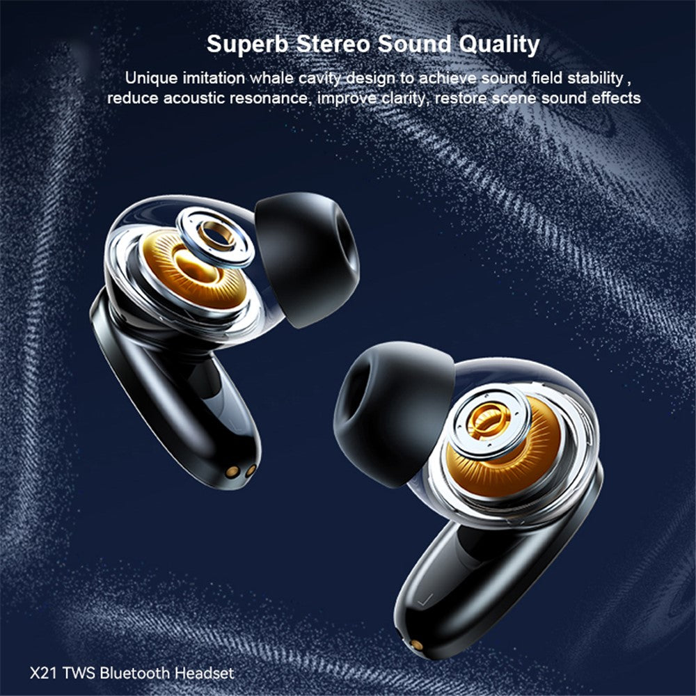 XUNDD X21 TWS Headphones V5.3 Bluetooth-compatible Earphones ENC Noise Reduction Wireless Earbuds