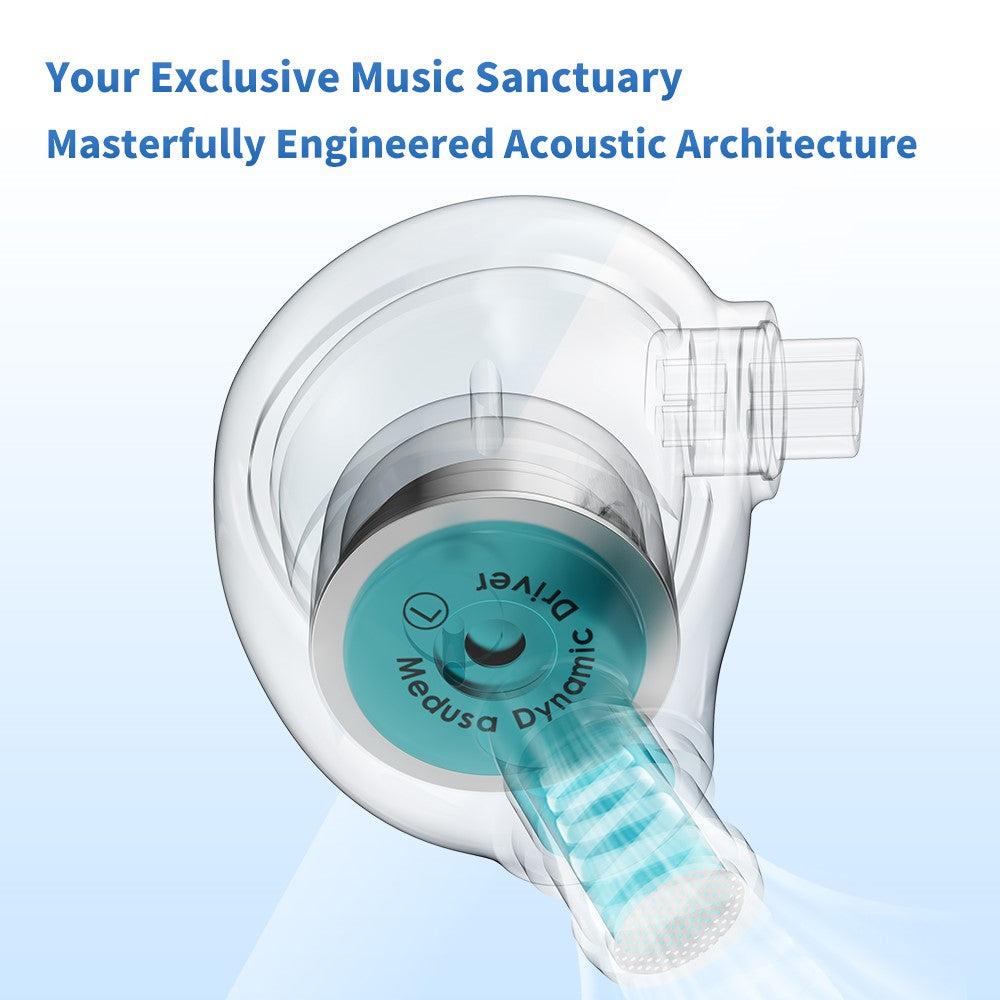 TRN Jellyfish Detachable 2.5+3.5+4.4mm Wired In-Ear Earphone HiFi Music Running Headset with Mic