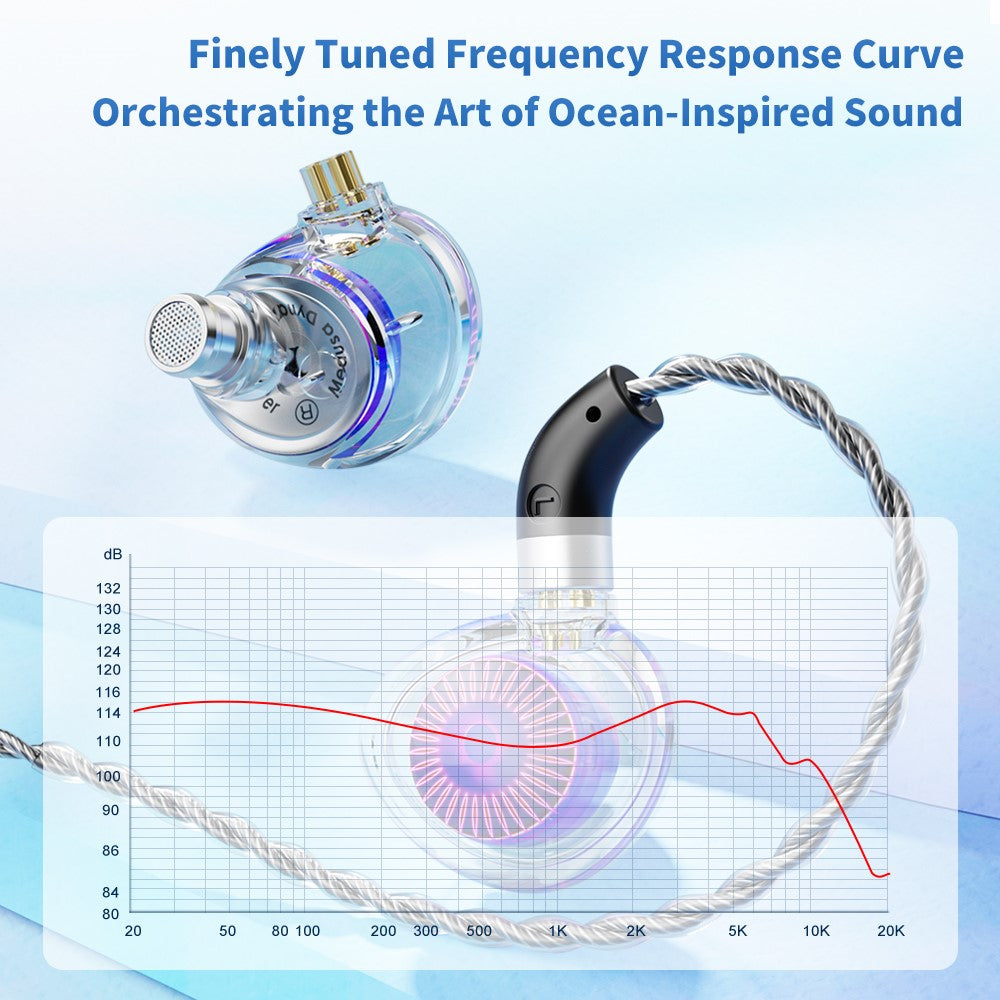 TRN Jellyfish Detachable 2.5+3.5+4.4mm Wired In-Ear Earphone HiFi Music Running Headset with Mic