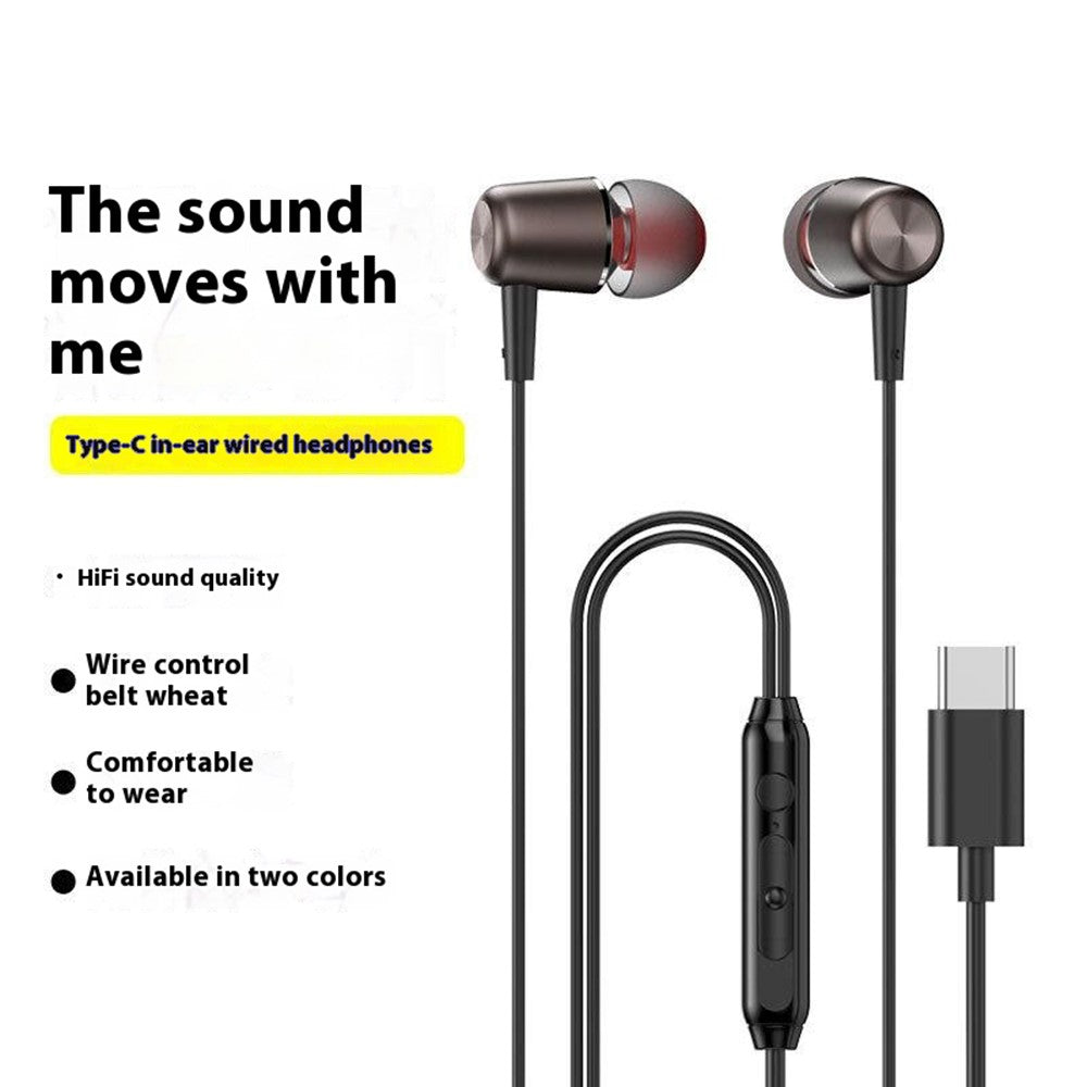 DUDAO X1ProT Type-C Wired In-Ear Earphones HiFi Sound Headphones for iPhone Huawei