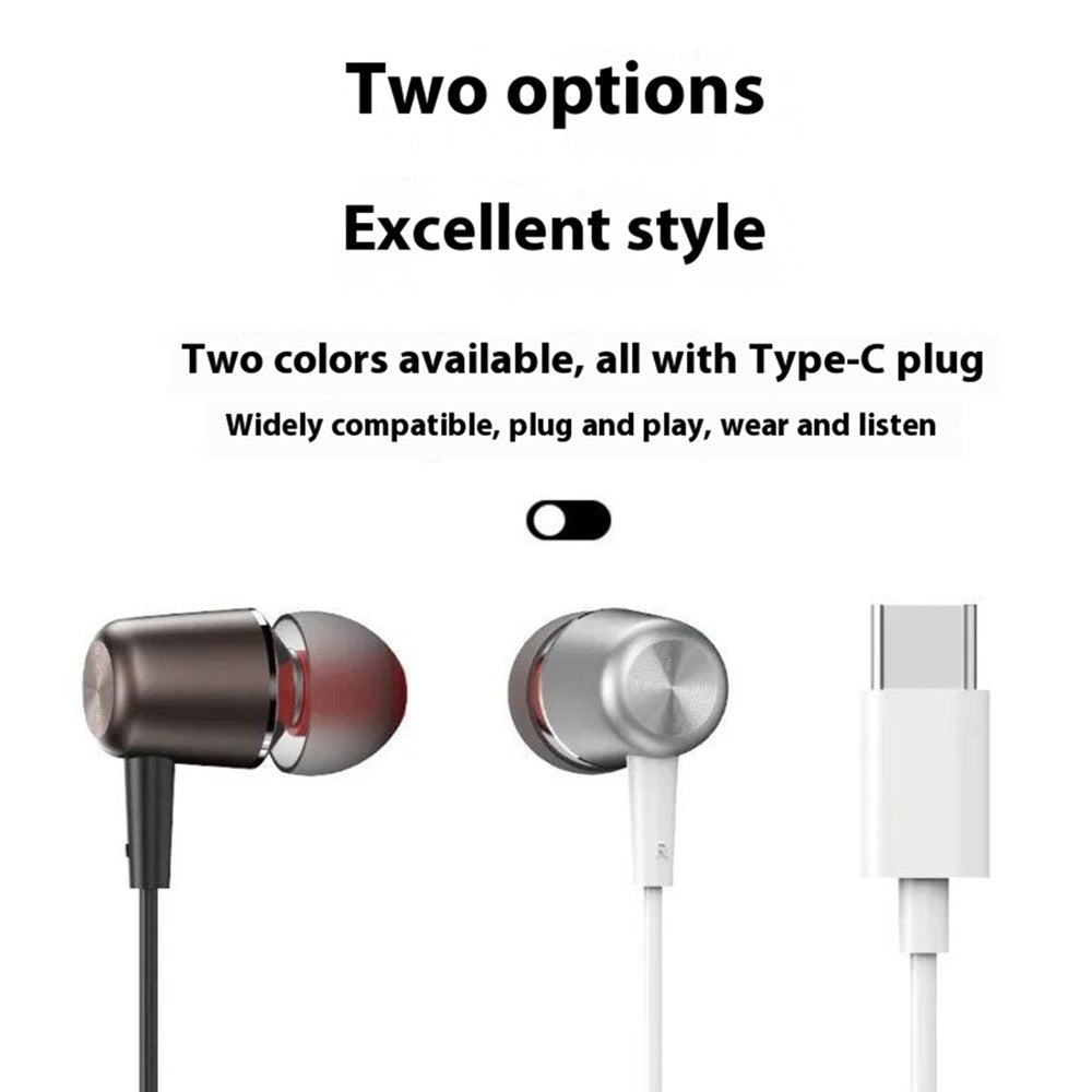 DUDAO X1ProT Type-C Wired In-Ear Earphones HiFi Sound Headphones for iPhone Huawei
