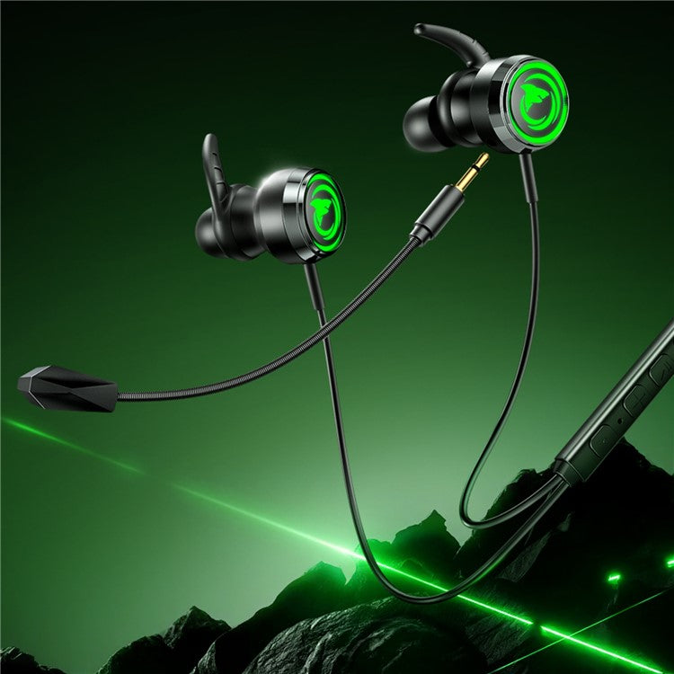 REMAX RM-709a Type-C Digital Gaming Trådbundna hörlurar In-Ear Headset med löstagbar mikrofon/RGB-belysning