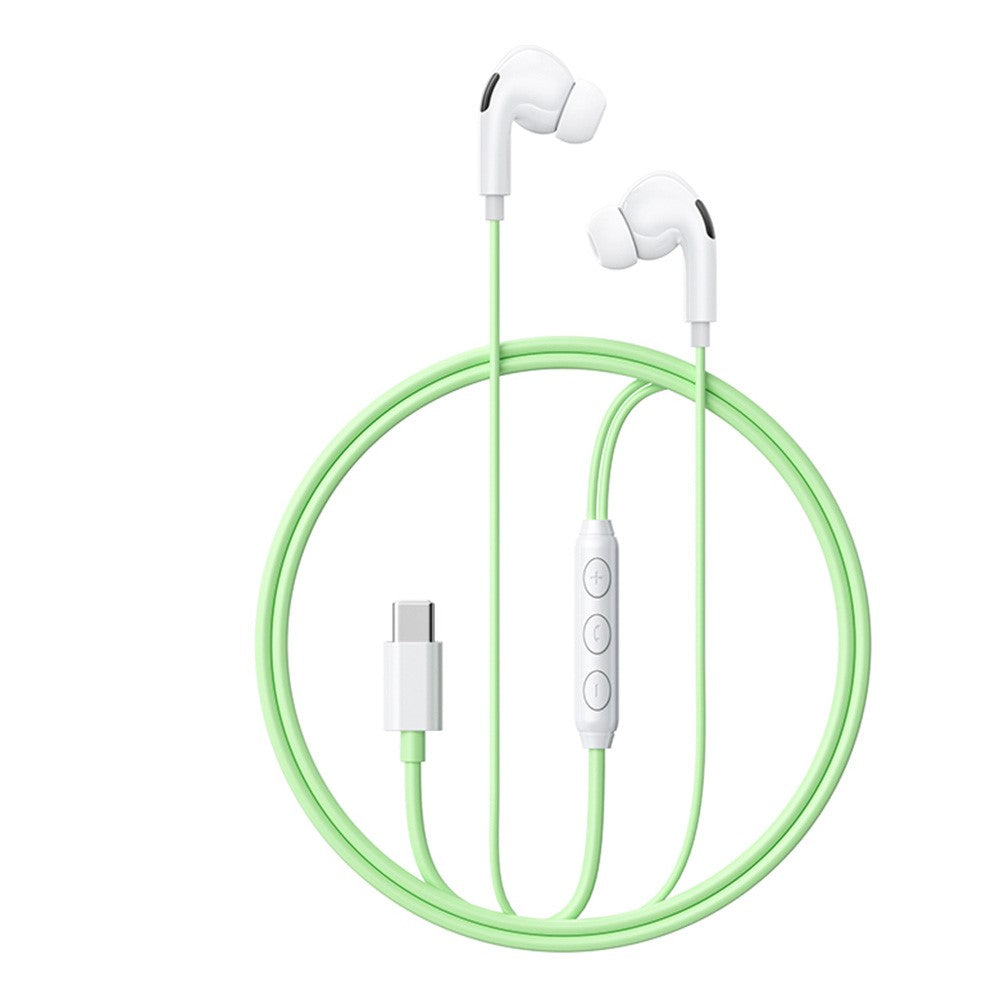 WEKOME YB13 Macaron Series Type-C Wired Earphone 10mm HiFi Sound In-Ear Headphone for Music Calls