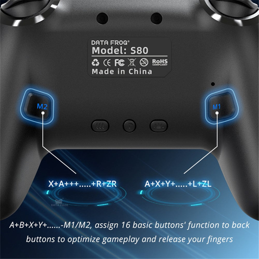 DATA FROG S80 Elite Edition Controller for Nintendo Switch / Switch Lite / OLED / PC Bluetooth-Compatible Gamepad