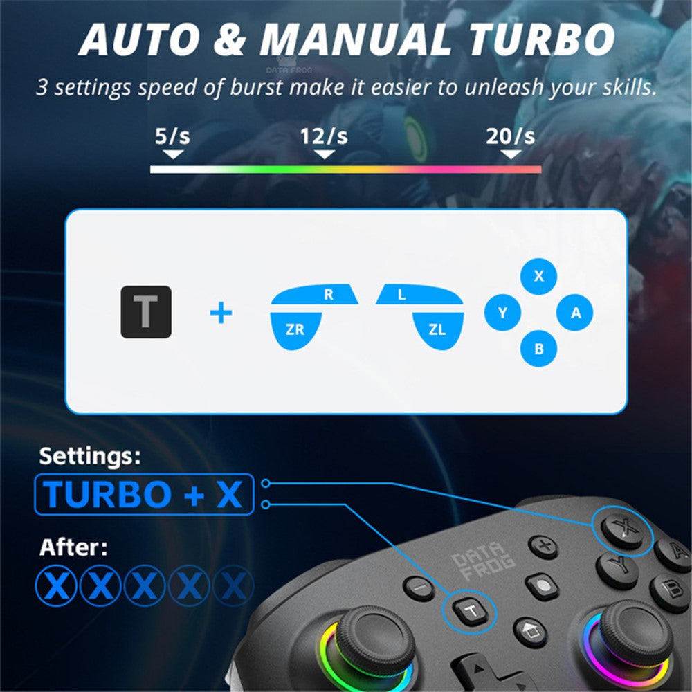 DATA FROG S80 Elite Edition Controller for Nintendo Switch / Switch Lite / OLED / PC Bluetooth-Compatible Gamepad