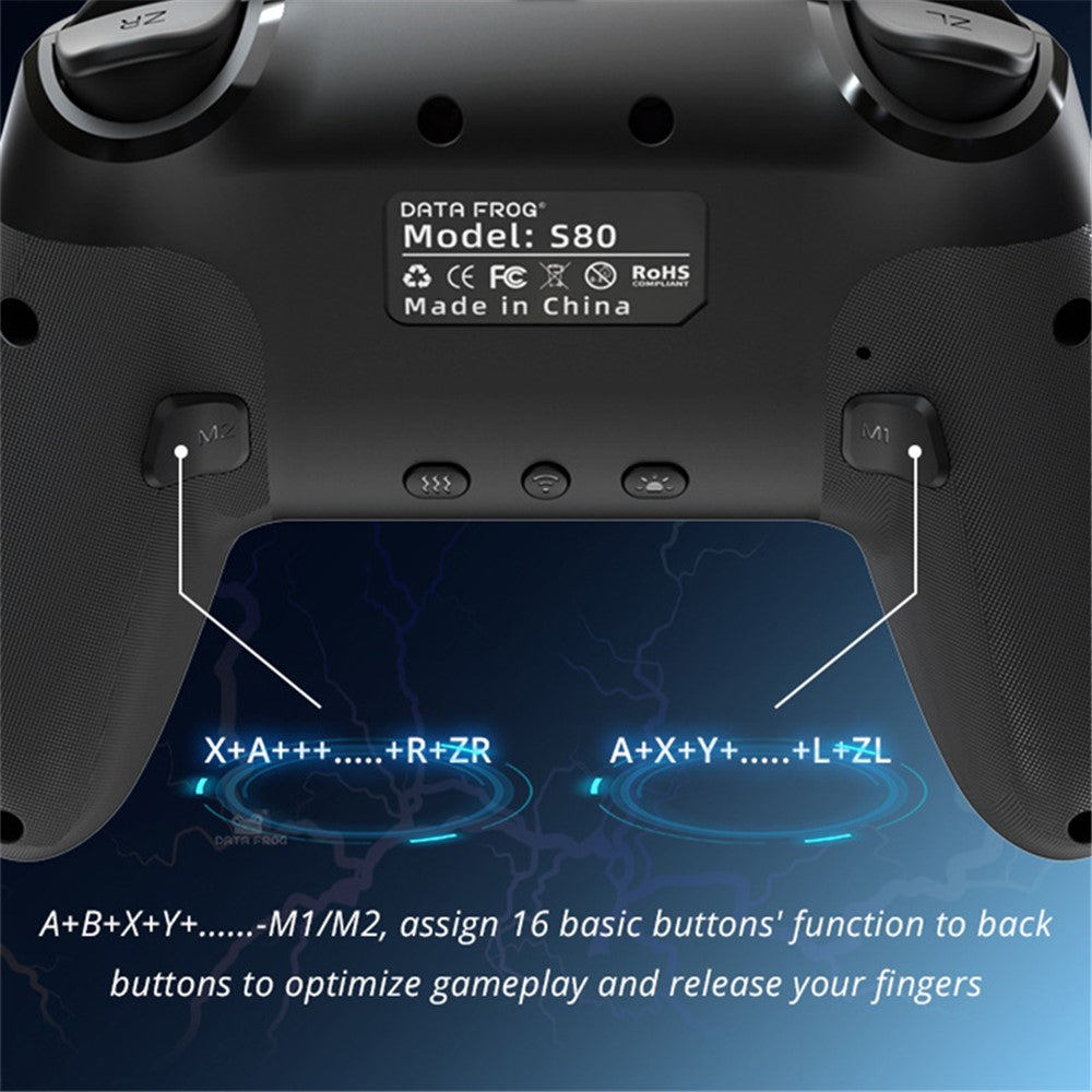 DATA FROG S80 Elite Edition Controller for Nintendo Switch / Switch Lite / OLED / PC Bluetooth-Compatible Gamepad