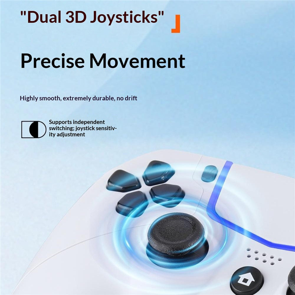 KP5 For Sony PlayStation 5 / PC Wired Gaming Controller 6-Axis Motion Sensing Dual Vibration Gamepad