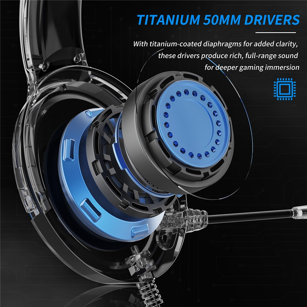 BINNUNE BG02 Gaming Headset 3.5mm Wired Headphones with Microphone For PC  /  Laptop  /  Desktop
