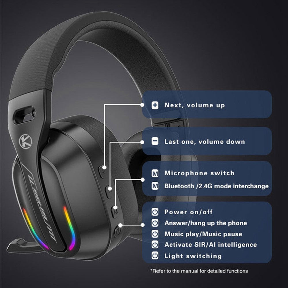 B500 Bluetooth-compatible Headphones Noise Cancelling Low Latency Stereo Gaming Headset