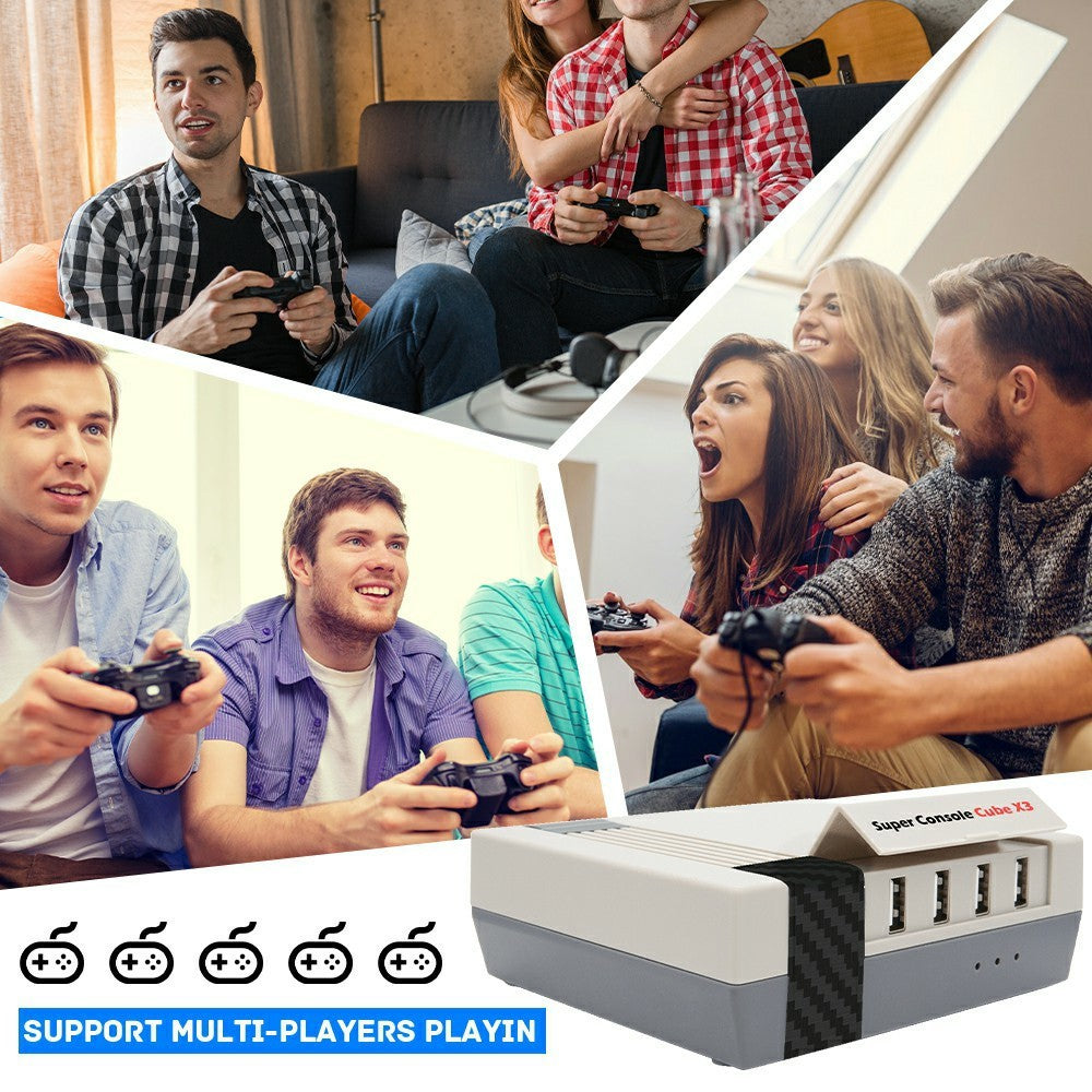Super Console Cube X3 256GB Retro Game Console Built-in 100000+ Games EmuELEC / Android 9.0 / CoreELEC 3-System Game Box with 4K Output