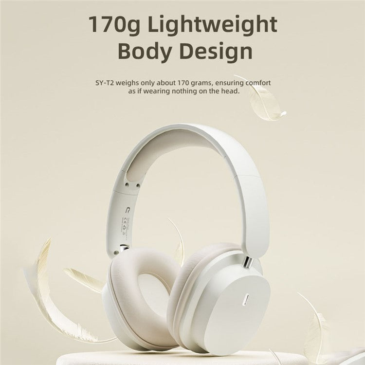 SY-T2 Wireless Over-Ear Bluetooth-compatible Headphone Foldable Headset with Built-In Noise Cancelling Microphon