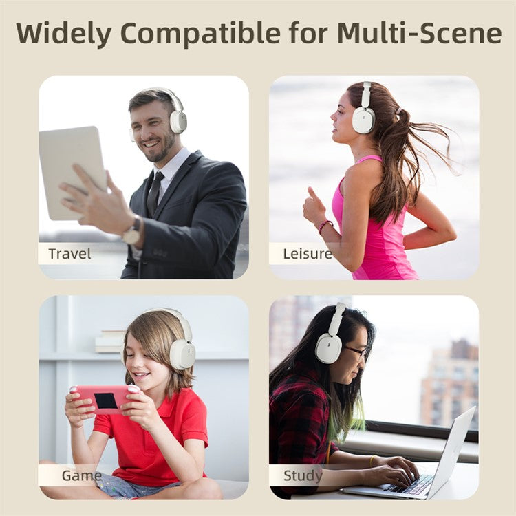 SY-T2 Wireless Over-Ear Bluetooth-compatible Headphone Foldable Headset with Built-In Noise Cancelling Microphon