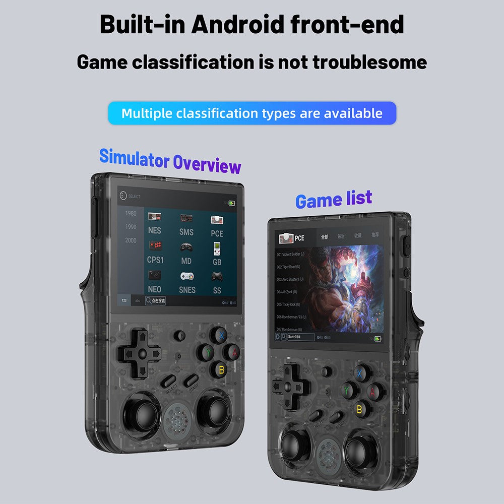 ANBERNIC RG353V 32GB Retro Gamepad Android 11 Linux Handheld Game Console with 3.5 Inch IPS Screen (without TF Card / Games)