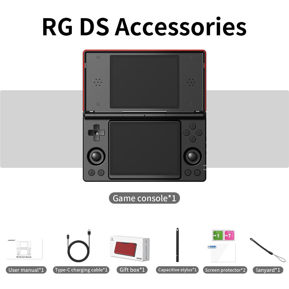 ANBERNIC 128G RG DS Handheld Game Console Retro Arcade Android Open Source Console with Dual IPS Screens
