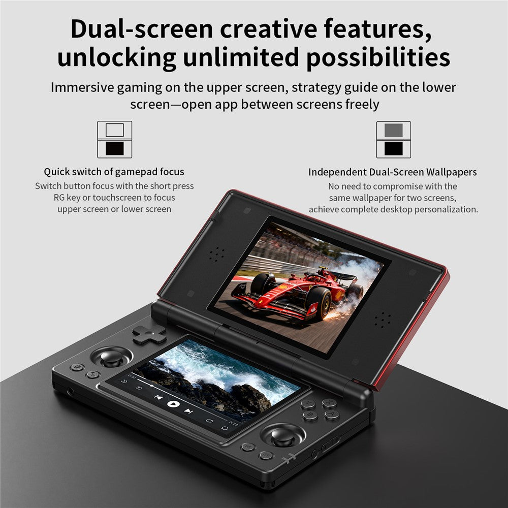 ANBERNIC 128G RG DS Handheld Game Console Retro Arcade Android Open Source Console with Dual IPS Screens