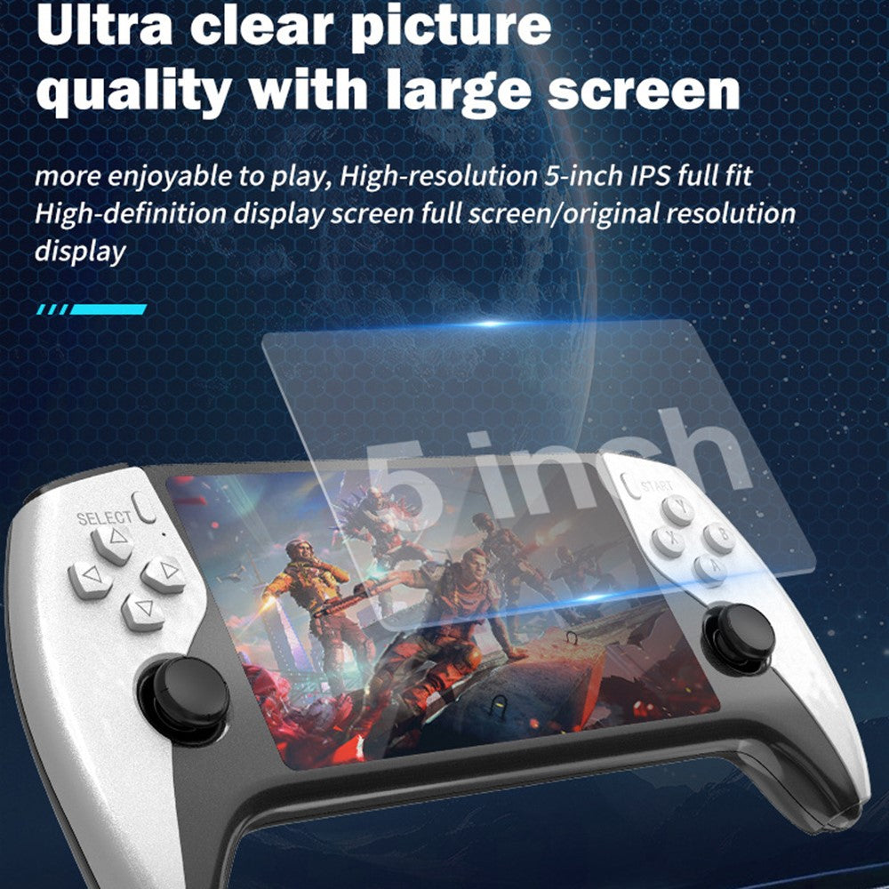 SF3500 Retro Handheld Game Console 5 Inch IPS Screen HD TV Output Dual Joystick Portable Gaming Device