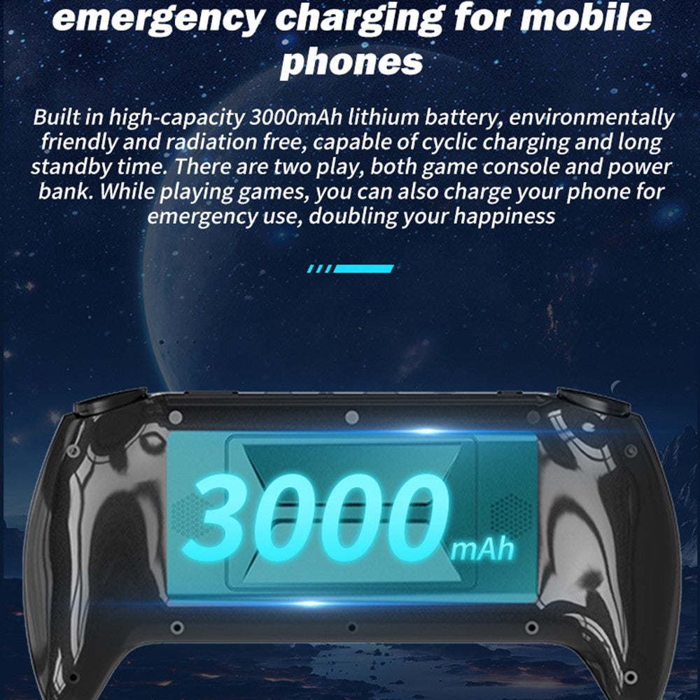 SF3500 Retro Handheld Game Console 5 Inch IPS Screen HD TV Output Dual Joystick Portable Gaming Device
