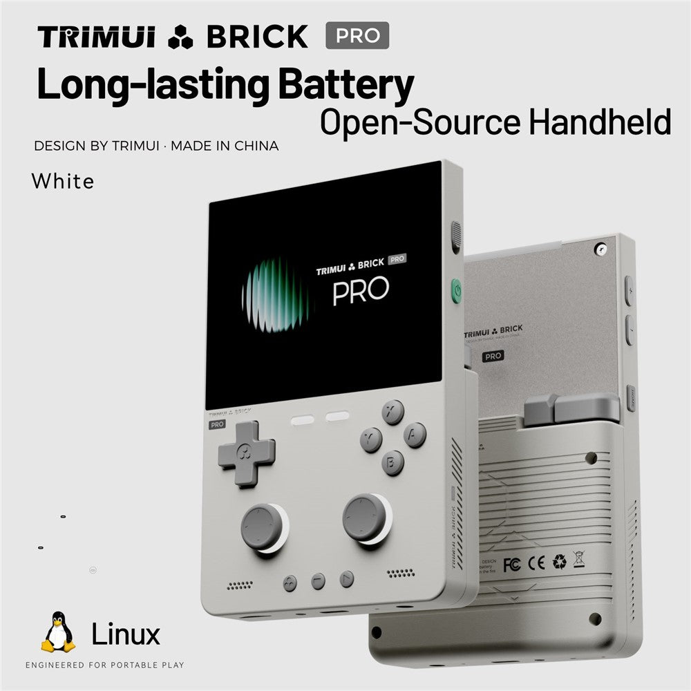 TRIMUI Brick Pro Handheld Game Console without TF Card Dual Hall Joysticks 3.95 inch IPS Screen Linux Retro Gamepad