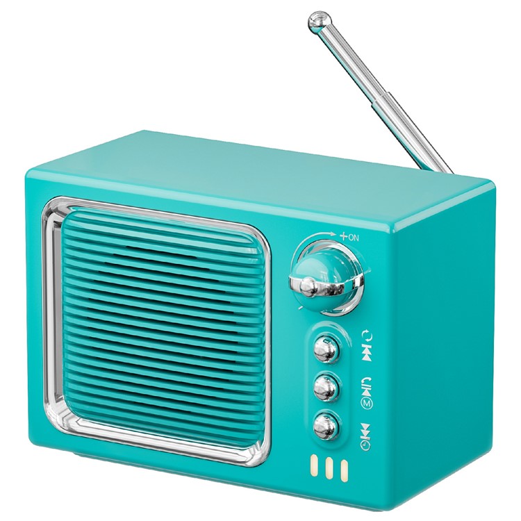BT 5.0 White Noise Sleep Speaker Retro Mini TV Design Sound Box Wireless Music Player with FM Radi