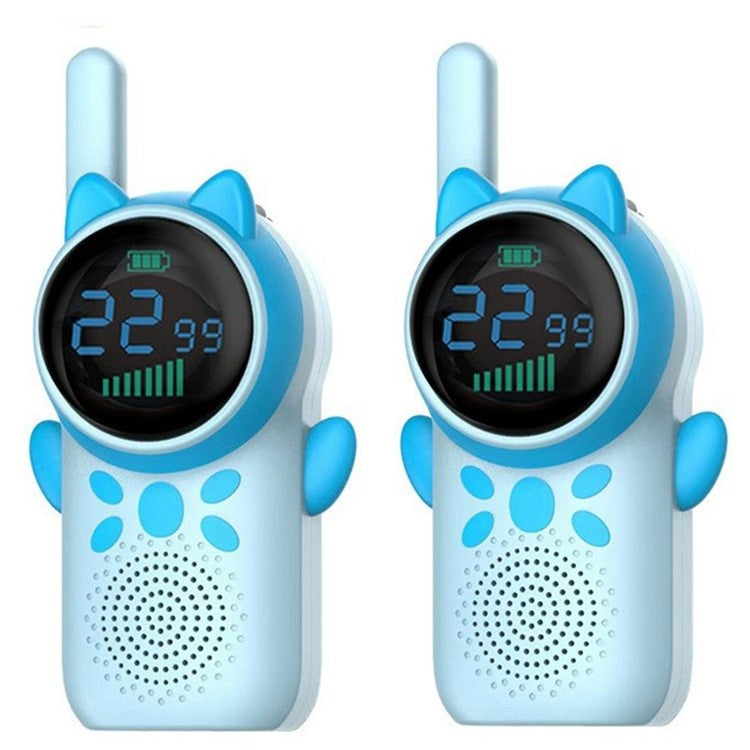 D25 1 Pair 1.5-inch Color Screen Children Walkie Talkies 3km Range Handheld Radio Interphon
