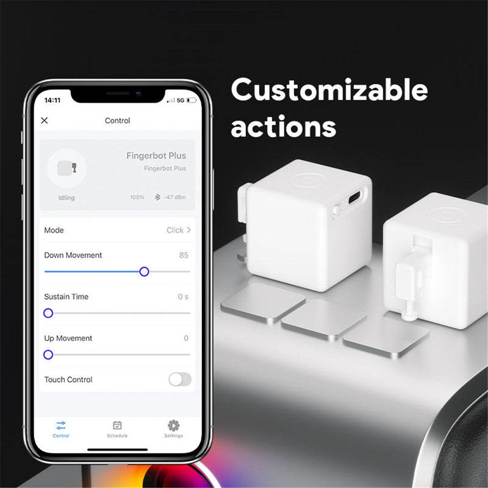 ADFBB531 Rechargeable Tuya Bluetooth-compatible Smart Touch Pusher Arm Fingerbot Plus Switch Button