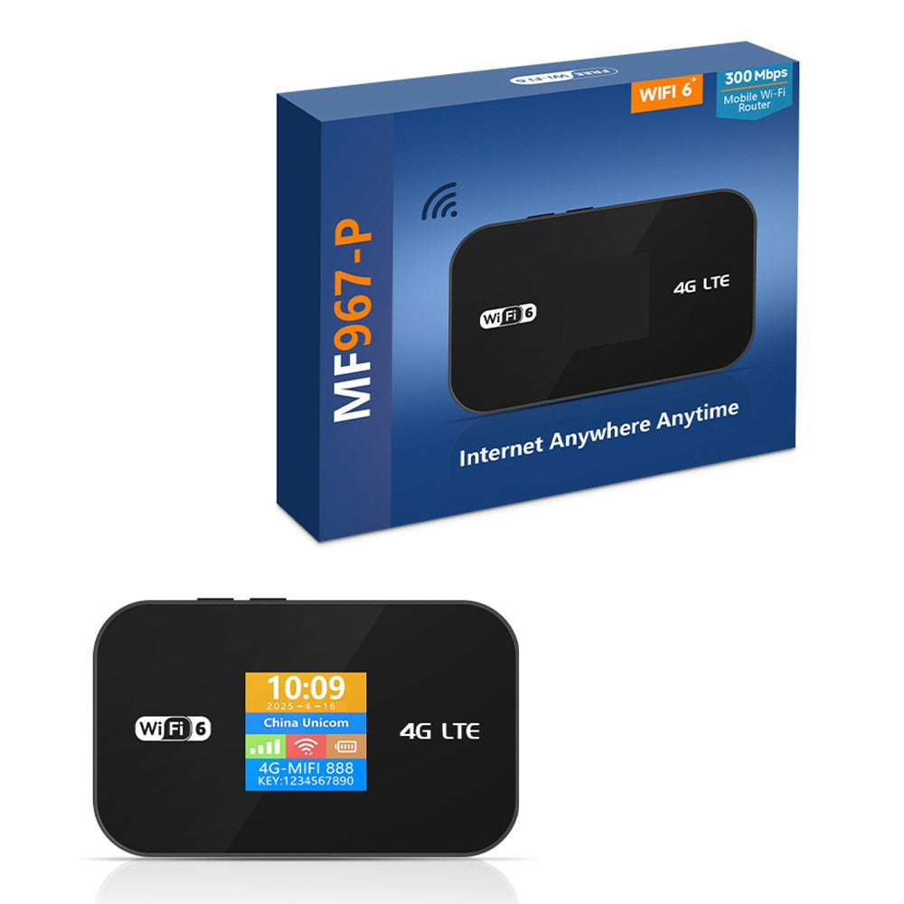 MF967P-E 4G LTE Mobile WiFi 6 Router with Color Screen 300Mbps Portable Hotspot, Eurasian Version
