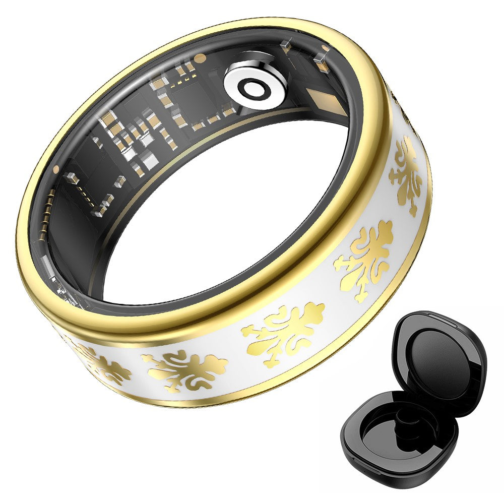 SY03 Smart Ring Health Monitoring Enamel Multi-function Fitness Tracker Finger Ring with Charging Case