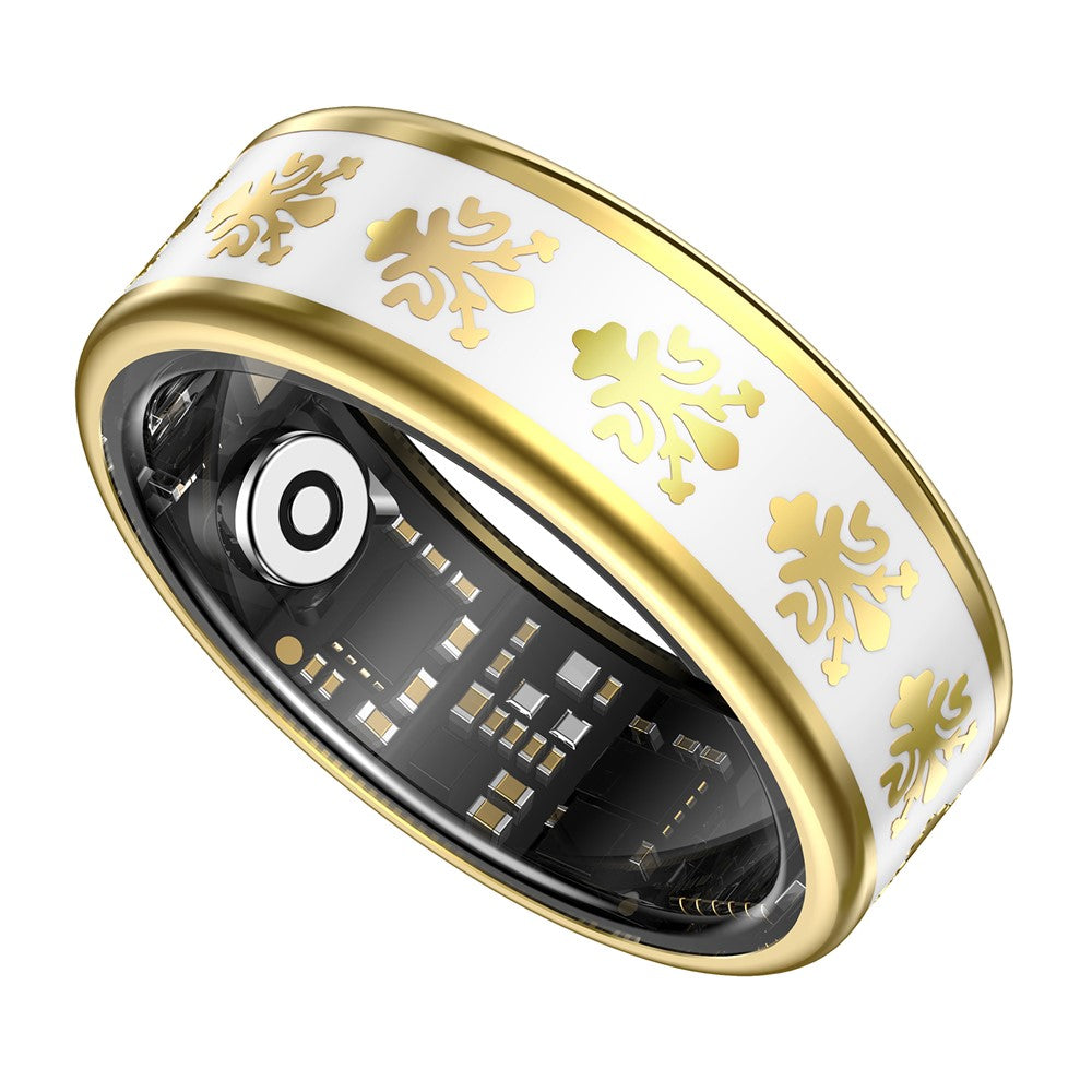 SY03 Smart Ring Health Monitoring Enamel Multi-function Fitness Tracker Finger Ring with Charging Case