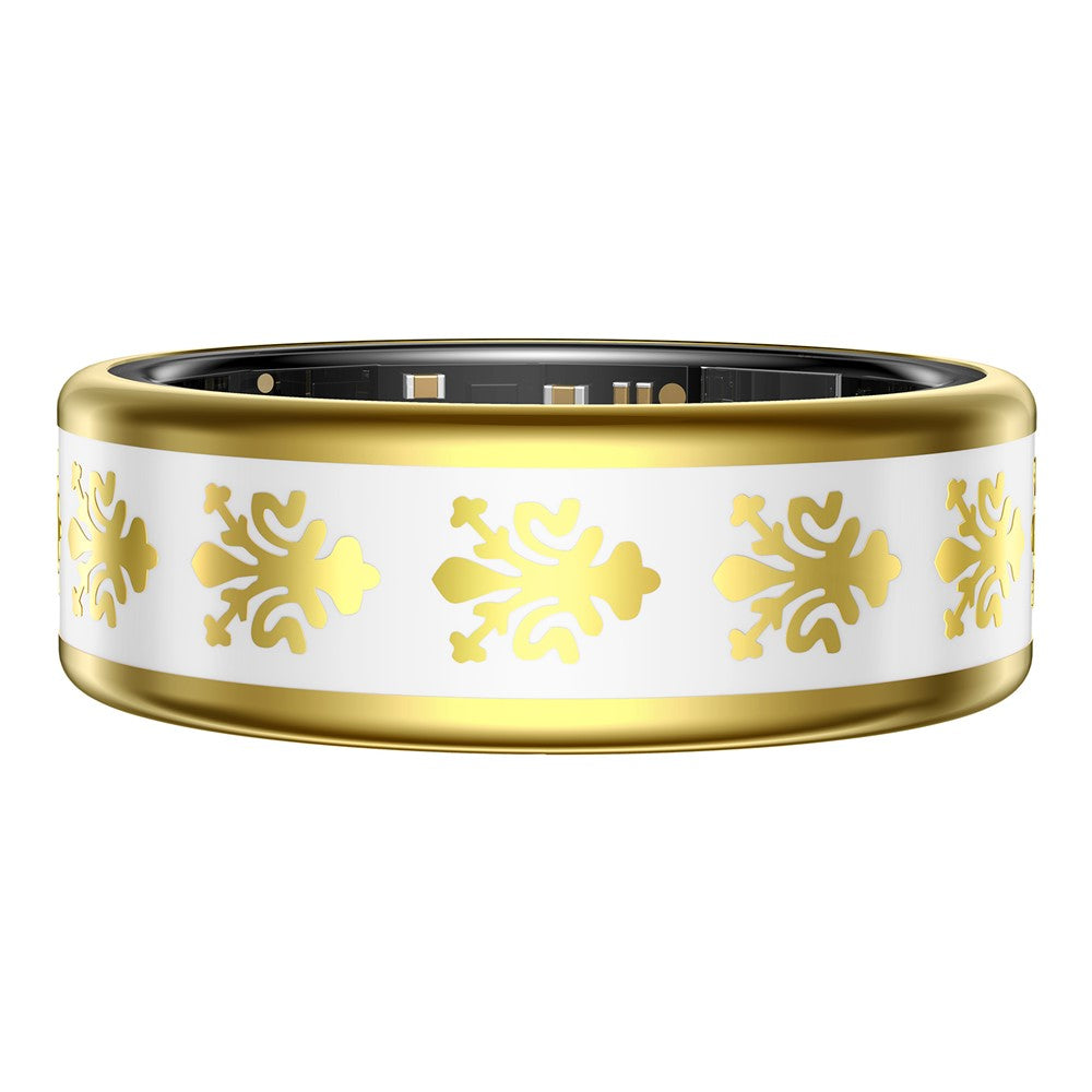 SY03 Smart Ring Health Monitoring Enamel Multi-function Fitness Tracker Finger Ring with Charging Case