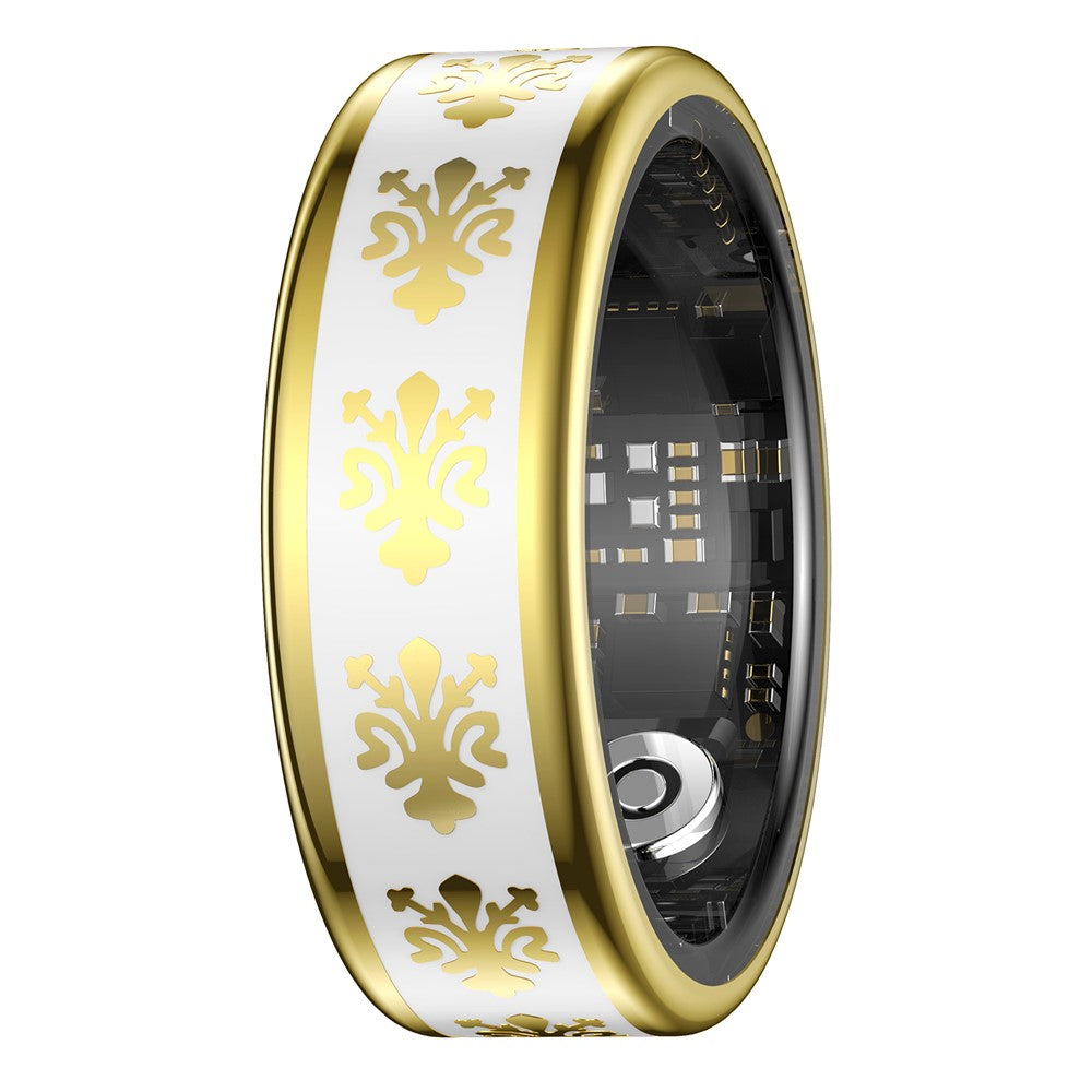 SY03 Smart Ring Health Monitoring Enamel Multi-function Fitness Tracker Finger Ring with Charging Case
