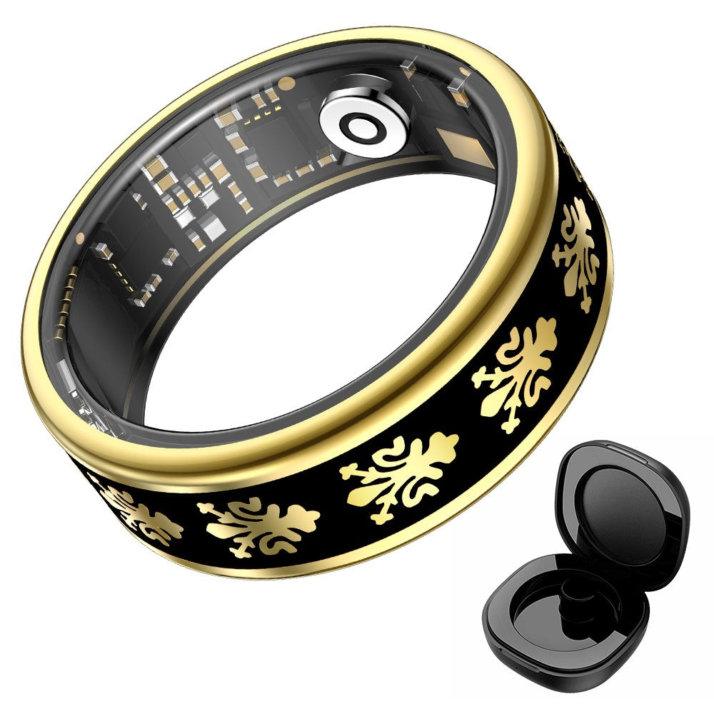 SY03 Smart Ring Health Monitoring Enamel Multi-function Fitness Tracker Finger Ring with Charging Case
