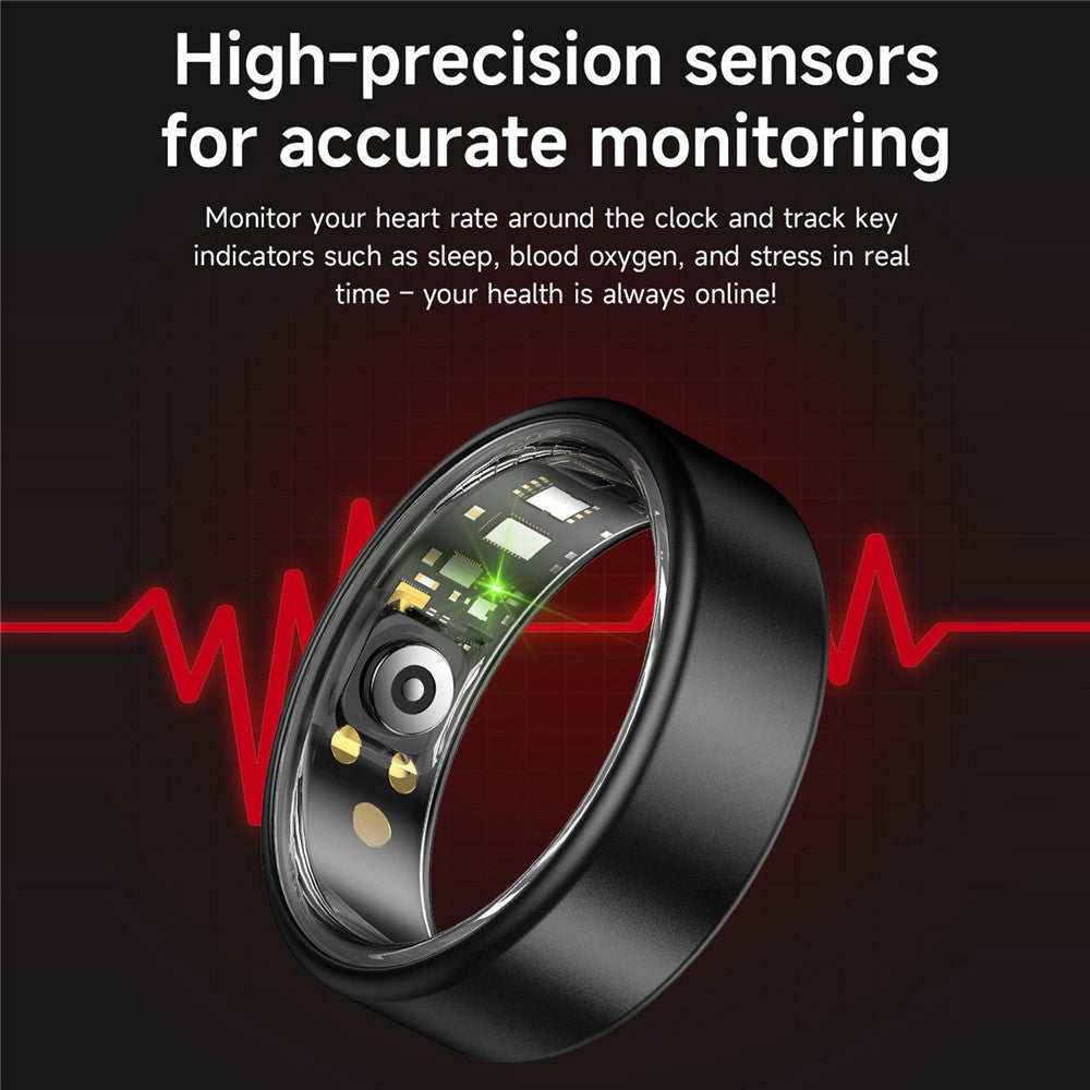 R88 Smart Ring Sleep Heart Rate Blood Oxygen Monitor Fitness Tracker with Charging Case