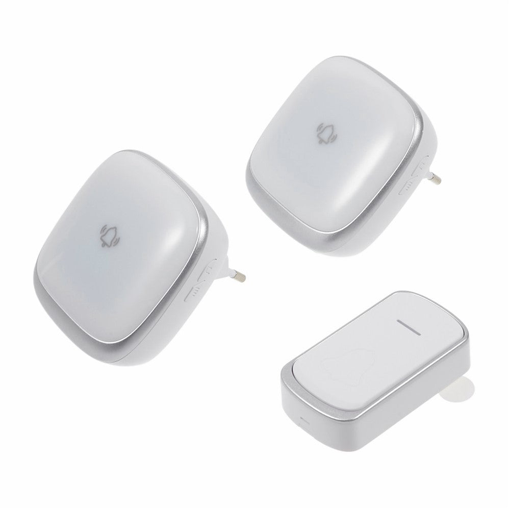 B209 Home Wireless Doorbell Colorful Light Remote Smart Calling Bell, 1 Transmitter+2 Receivers