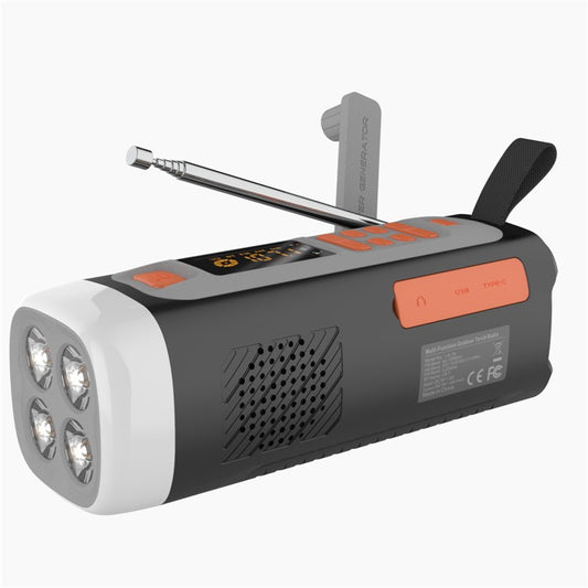LR-7A 4500mAh Utomhuscamping AM / FM / SW Handvev Solar Radio trådlös högtalare