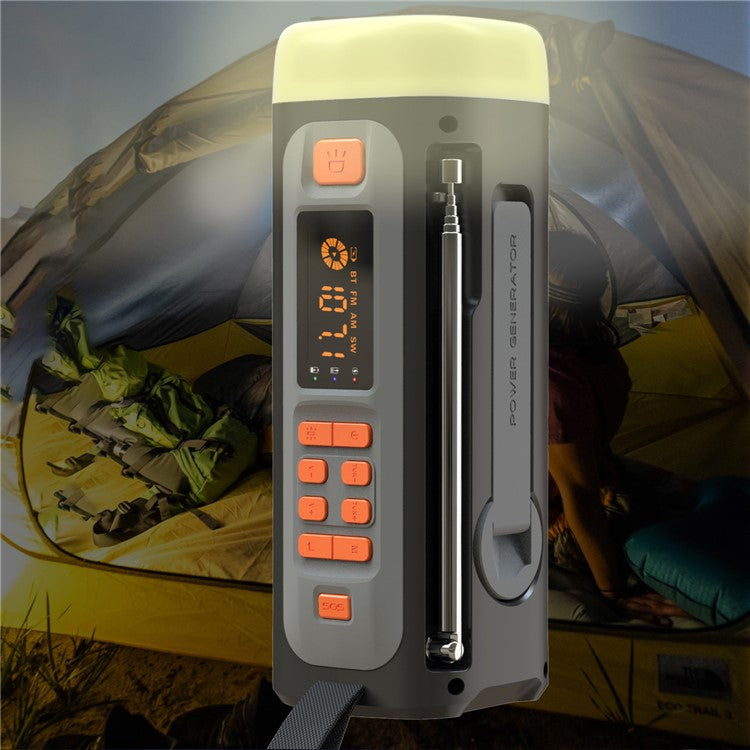 LR-7A 4500mAh Utomhuscamping AM / FM / SW Handvev Solar Radio trådlös högtalare