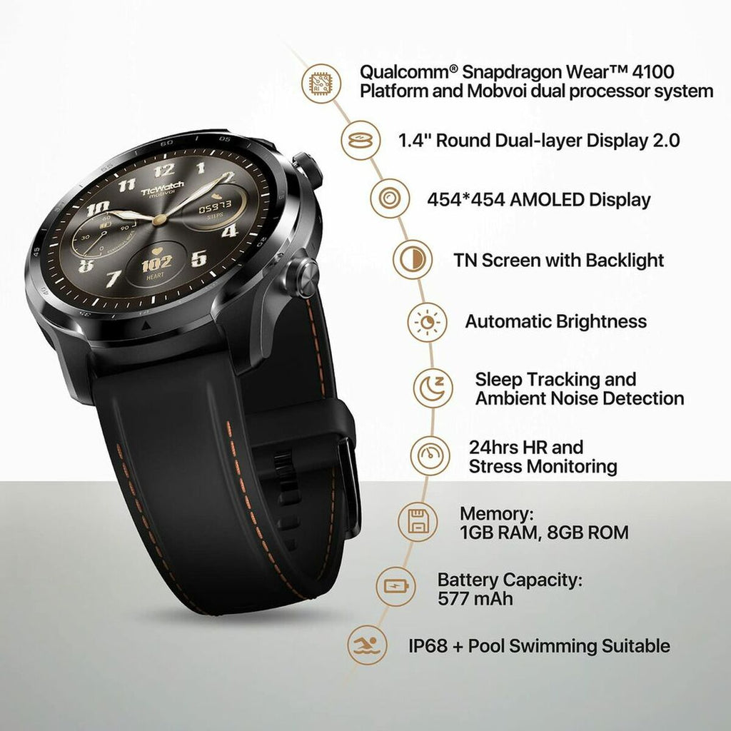 Smartklocka TicWatch Pro 3 GPS 1,4" AMOLED
