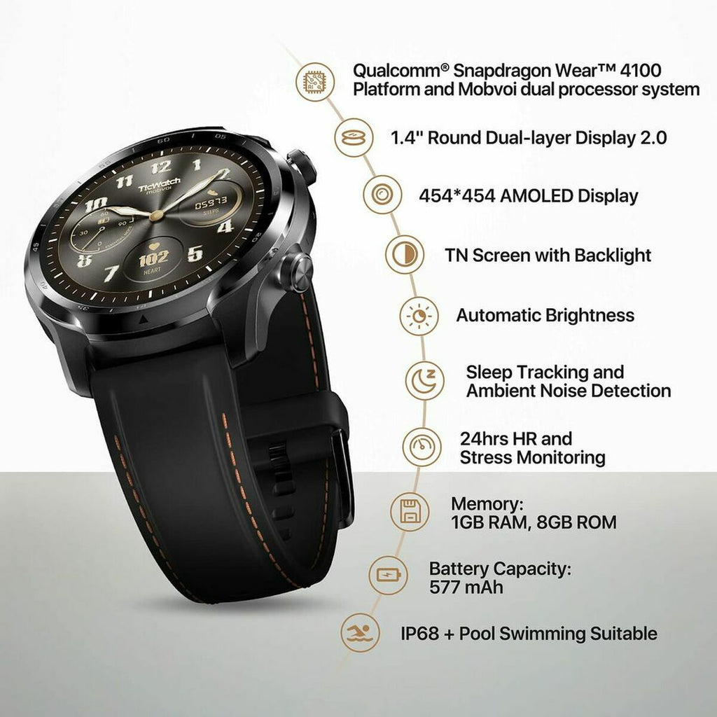 Smartklocka TicWatch Pro 3 GPS 1,4" AMOLED