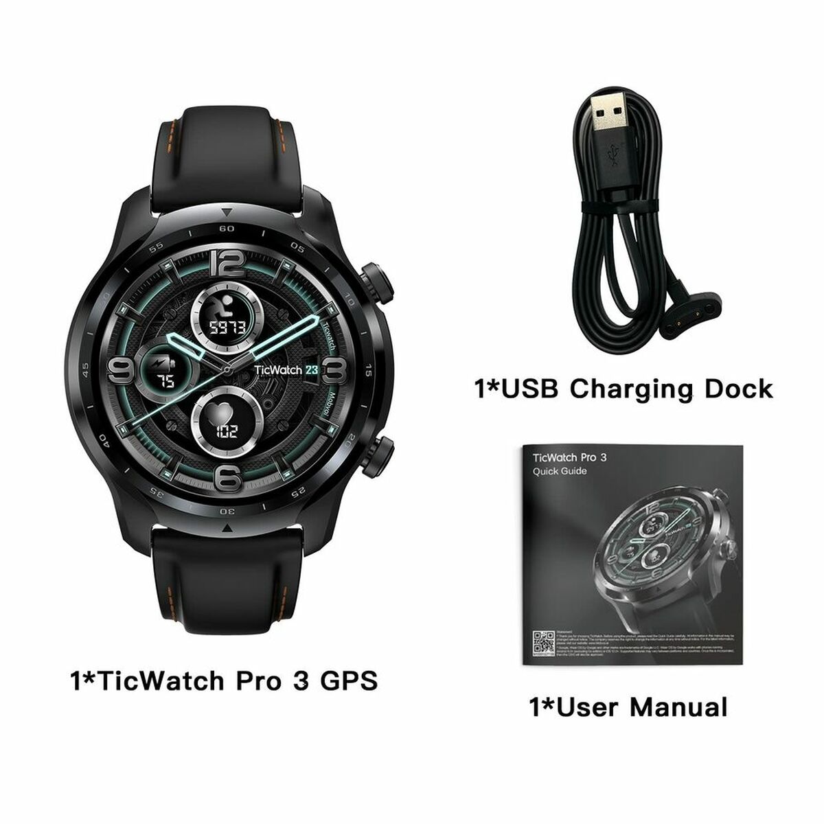 Smartklocka TicWatch Pro 3 GPS 1,4" AMOLED