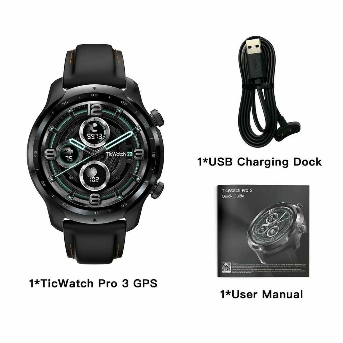 Smartklocka TicWatch Pro 3 GPS 1,4" AMOLED
