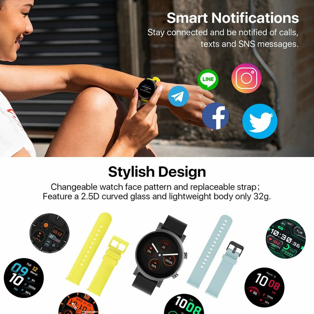 Smartklocka TicWatch E3 1,3" HD