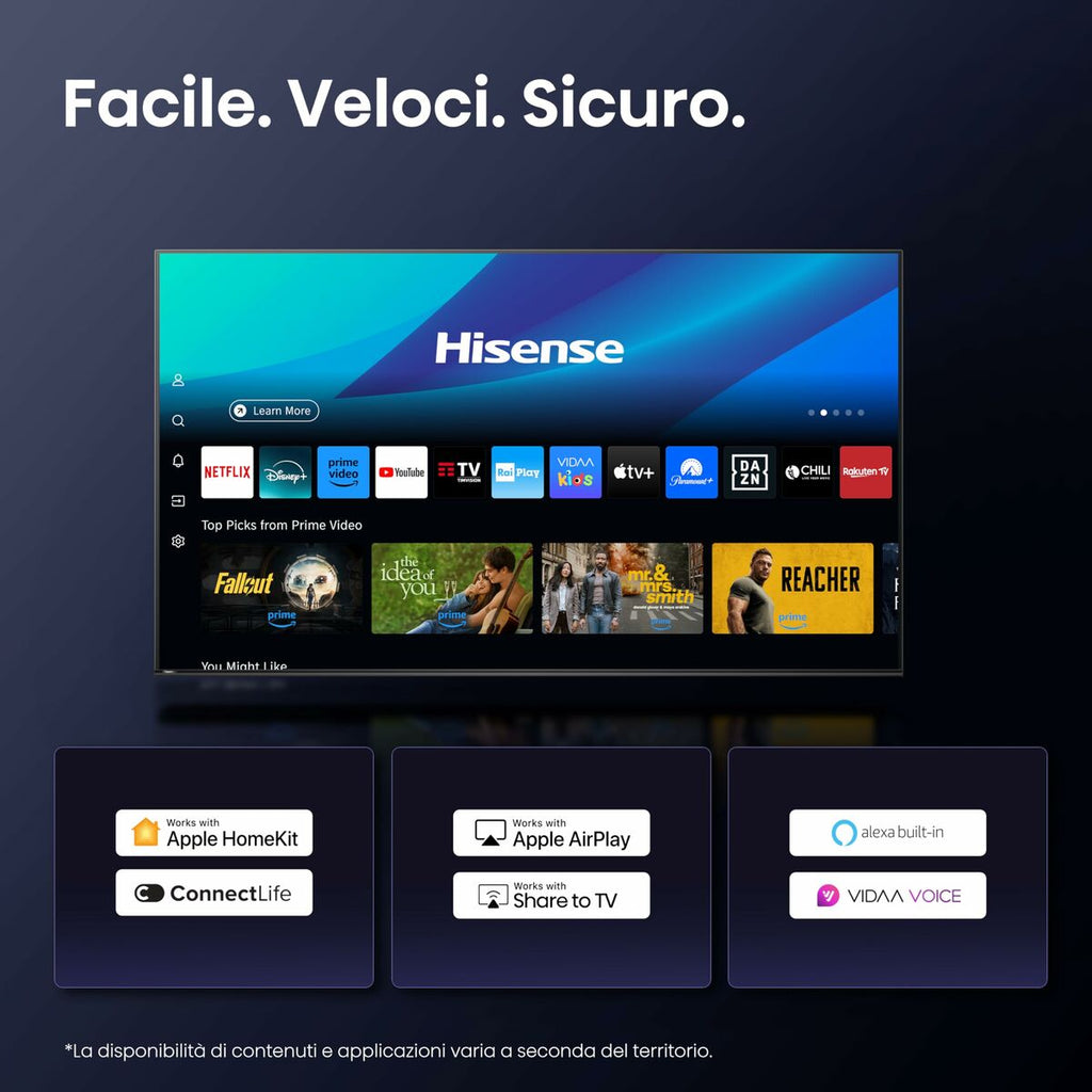 Hisense Smart Tv Hisense 43A6Q 43" 4K Ultra Hd Led Hdr D-Led