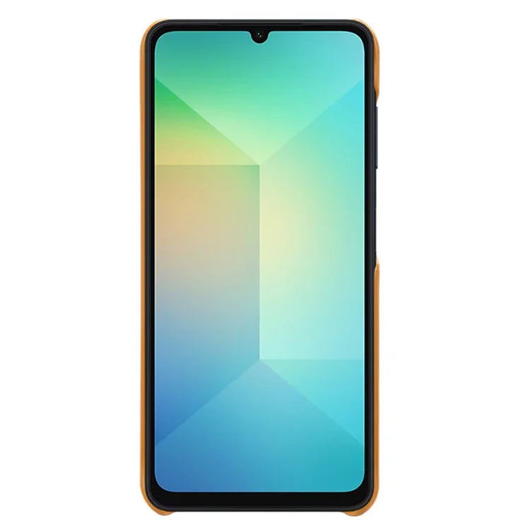 Mobilskal Till Samsung PU-läder + hård PC-telefonskal - Orange
