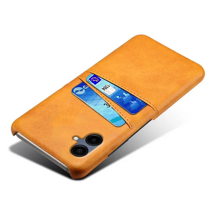 Mobilskal Till Samsung PU-läder + hård PC-telefonskal - Orange