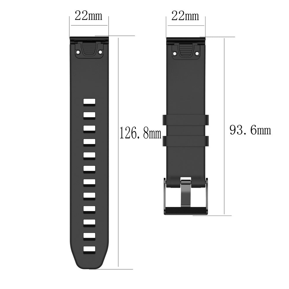 22mm Silicone Watch Band for Garmin Fenix 5 / Forerunner 935 945 / Quatix 5 / Quatix 5 Sapphire / Approach S60 Twill Texture Wrist Strap