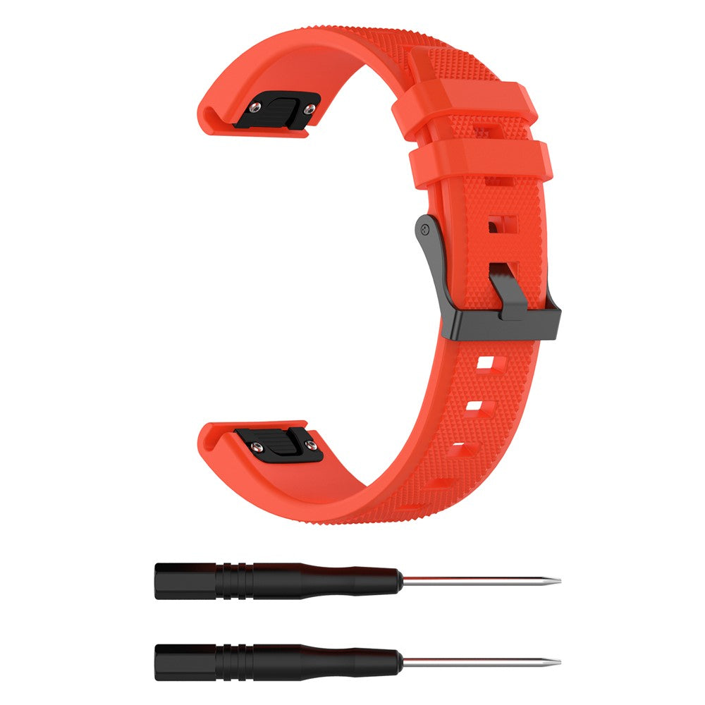 22mm Silicone Watch Band for Garmin Fenix 5 / Forerunner 935 945 / Quatix 5 / Quatix 5 Sapphire / Approach S60 Twill Texture Wrist Strap
