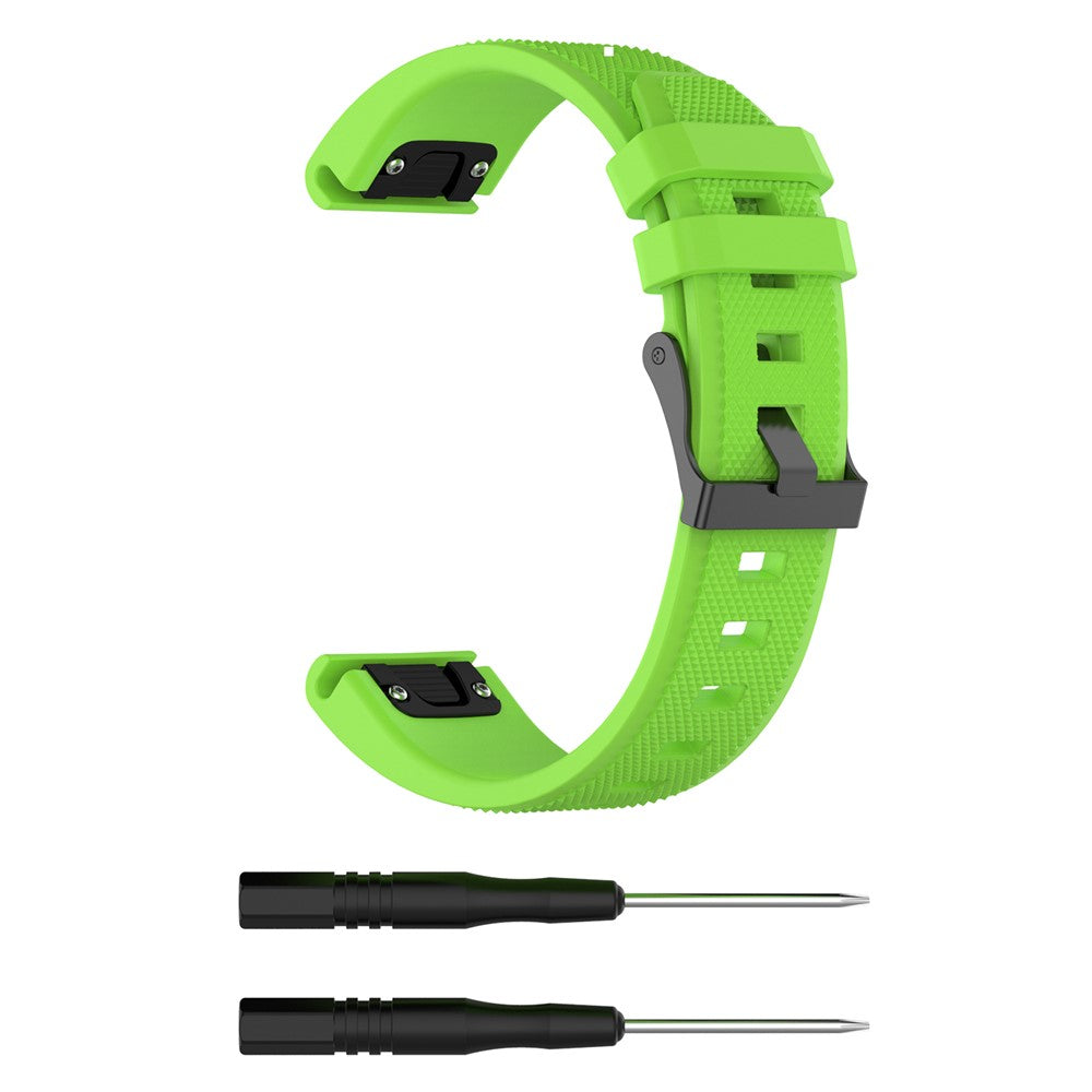 22mm Silicone Watch Band for Garmin Fenix 5 / Forerunner 935 945 / Quatix 5 / Quatix 5 Sapphire / Approach S60 Twill Texture Wrist Strap