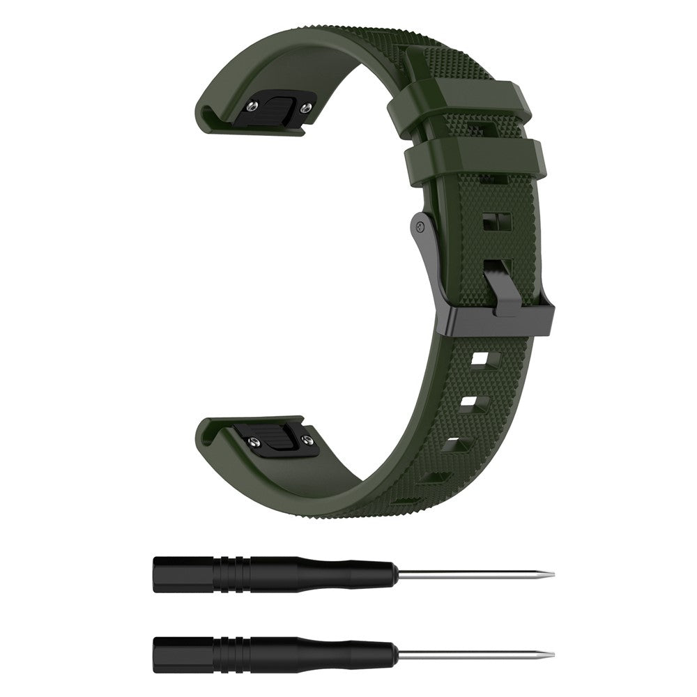 22mm Silicone Watch Band for Garmin Fenix 5 / Forerunner 935 945 / Quatix 5 / Quatix 5 Sapphire / Approach S60 Twill Texture Wrist Strap